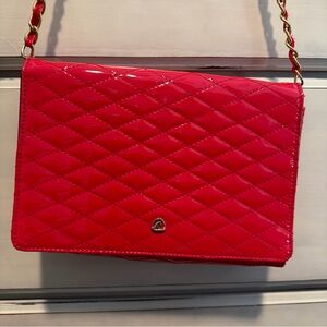 Vintage Koret Patent Quilted Chain Bag Purse Made Hong Kong